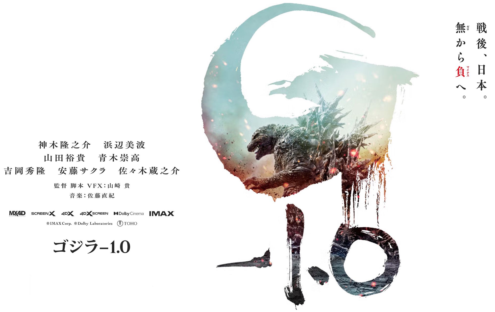【ネタバレあり】映画『ゴジラ-1.0』はゴジラシリーズ最新作として100点満点という話